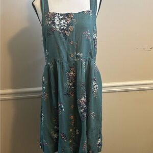 Floral Green Dress XL